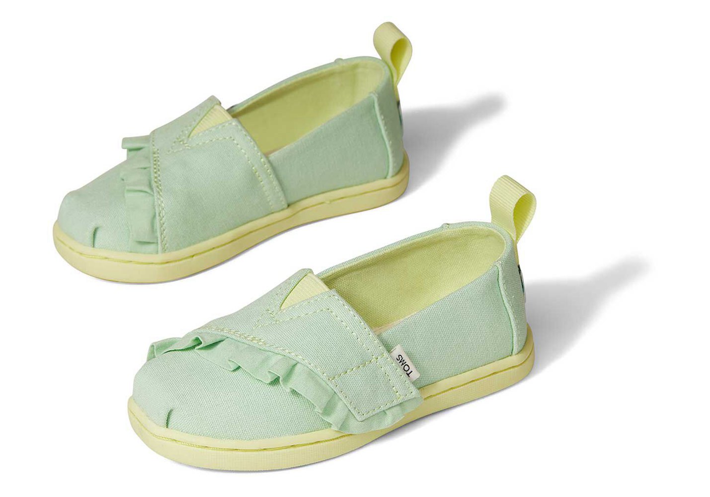 Toms Espadryle Dziecięce Mięta - Alpargata Tiny Ruffle - 25IYAWZDK